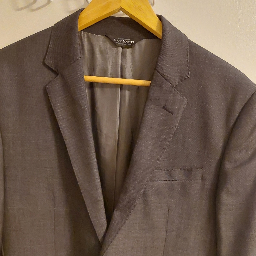 Marc Martin Elegant Charcoal Men's Blazer - Picture 2 of 8